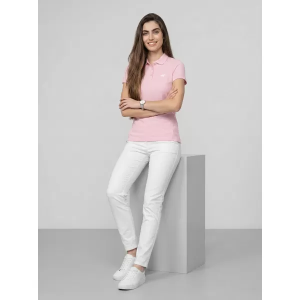  Damen-T-Shirt mit Kragen 4F WMM00TPTSF0768 HELLROSA 