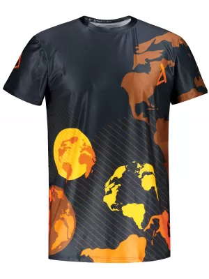 Herren Freizeithemd Premium ALTISPORT VOJ/ALM130TR06 SCHWARZ-ORANGE