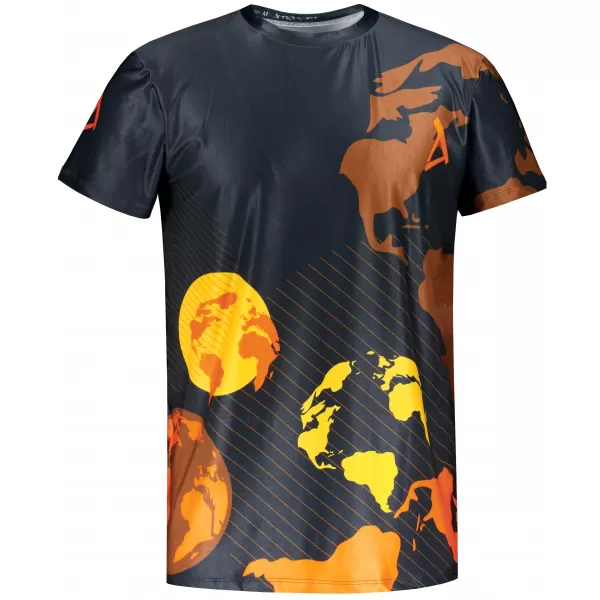  Herren Freizeithemd Premium ALTISPORT VOJ/ALM130TR06 SCHWARZ-ORANGE 