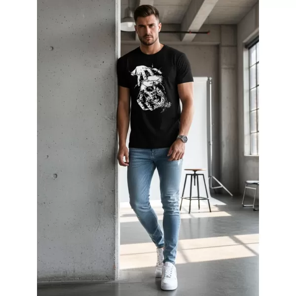  Herren-T-Shirt DSTREET NX049R SCHWARZ 