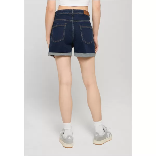  Damen-Shorts URBAN CLASSICS TB8371 DUNKELBLAU GEWASCHEN 