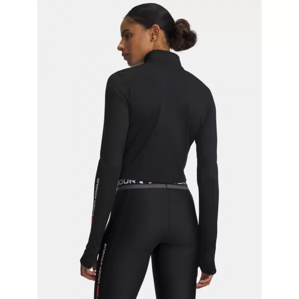  Damen-T-Shirt UNDER ARMOUR TECH BRANDED 1/2 ZIP 6009988-001 SCHWARZ 