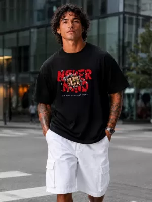 Herren-T-Shirt DSTREET NX1021R-BK-O SCHWARZ