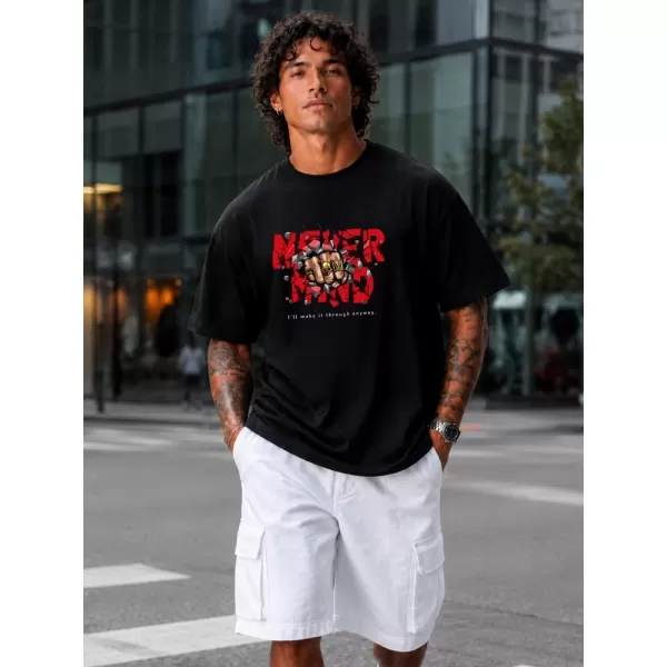  Herren-T-Shirt DSTREET NX1021R-BK-O SCHWARZ 
