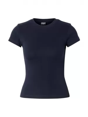 Damen-T-Shirt URBAN CLASSICS TB8569-01641 MITTERNACHTSMARINE