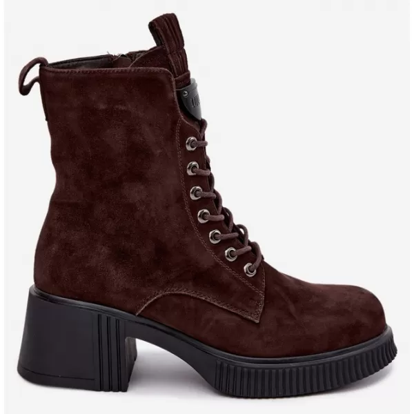  Damen-Stiefeletten VINCEZA 67009 BRAUN 
