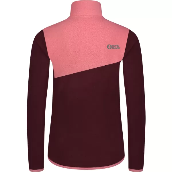  Leichtes Fleece-Sweatshirt für Damen NORDBLANC BEECH NBSFL8375 BURGUND 