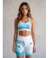 Premium-Overknee-Leggings für Damen (neue Größen) ALTISPORT VOJ/ALW083LEG06 WEIß BLAU
