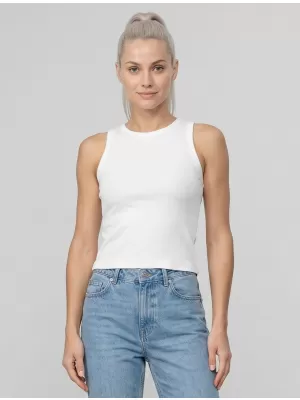 Damen-Tanktop 4F WMM00TSLEF299 WEIß