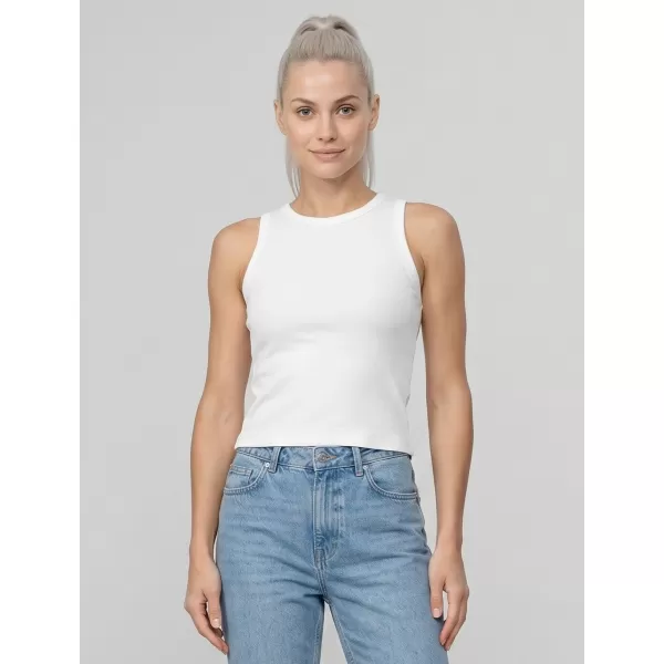  Damen-Tanktop 4F WMM00TSLEF299 WEIß 