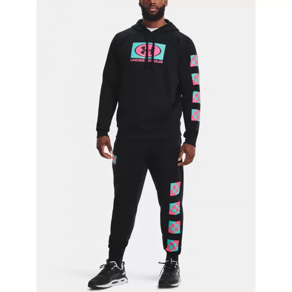  Herren-Jogginghose UNDER ARMOUR UA RIVAL FLEECE GEO JOGGER 1366437-001 SCHWARZ 