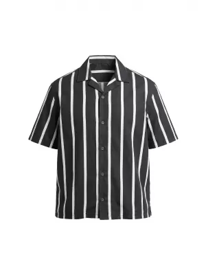 Herrenhemd URBAN CLASSICS TB8429-00826 SCHWARZ/WEIß