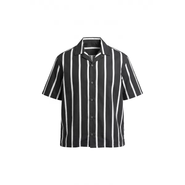  Herrenhemd URBAN CLASSICS TB8429-00826 SCHWARZ/WEIß 