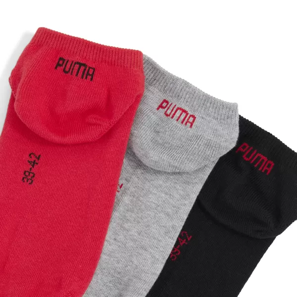  Socken PUMA UNISEX SNEAKER PLAIN 3P 93862401 SCHWARZ/ROT 