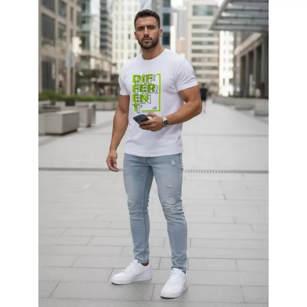  Herren-T-Shirt DSTREET NX5008R WEIß 