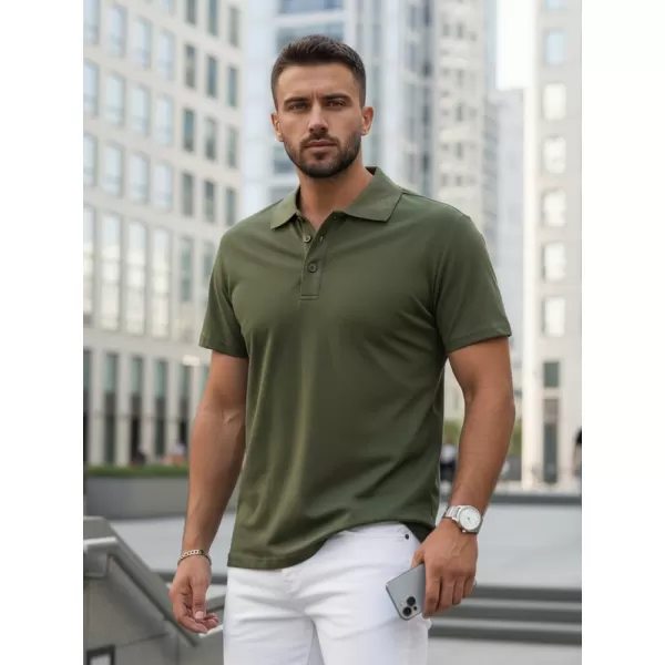  Herren-T-Shirt mit Kragen DSTREET PX0511 GRÜN 