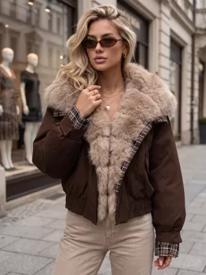 Damenjacke DSTREET TY5839 BRAUN