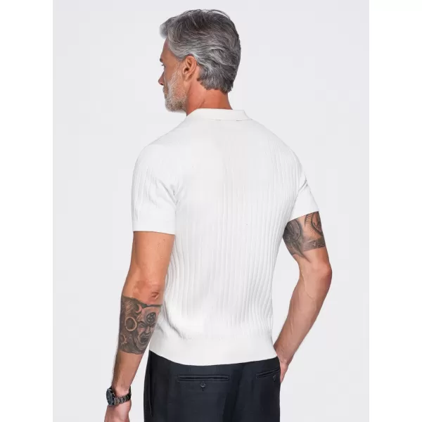  Herren-Poloshirt OMBRE OM-POSS-0180 CREMEFARBEN 