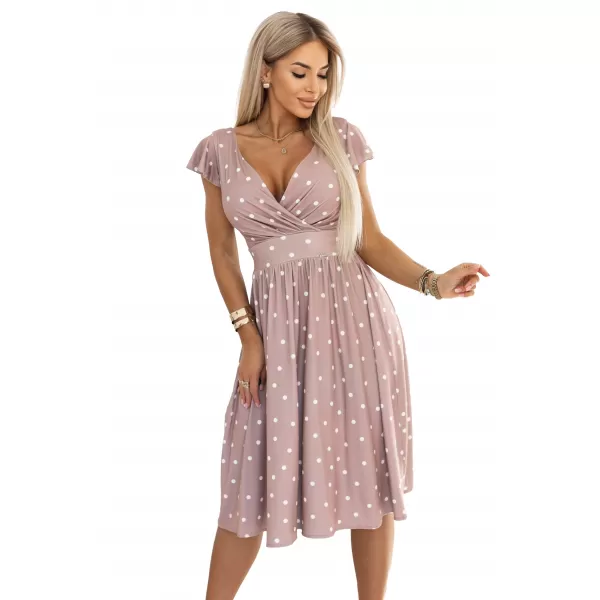  Kleid NUMOCO 425-16 BEIGE MIT TUPFEN 
