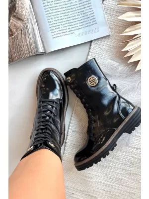 Damenschuhe BOTO ASA259-10 SCHWARZ GLÄNZEND
