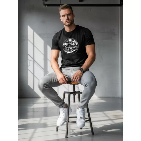  Herren-T-Shirt DSTREET NX042R SCHWARZ 