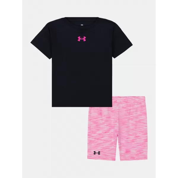  Mädchenset UNDER ARMOUR TWIST BIKE SHORT SET UASII0PR-001 SCHWARZ 
