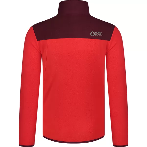  Leichtes Fleece-Sweatshirt für Herren NORDBLANC CRACKLE NBSFM8373 ROT 