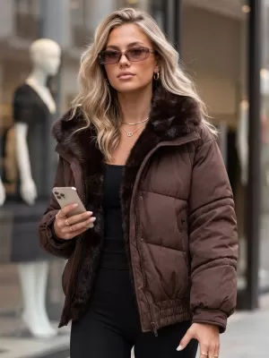 Damenjacke DSTREET TY6006 BRAUN