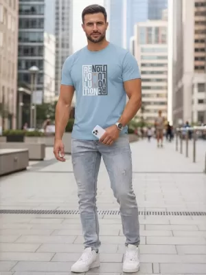 Herren-T-Shirt DSTREET NX0143R-SK HELLBLAU