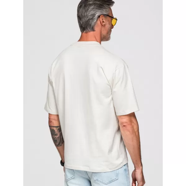 Herren-T-Shirt OMBRE OM-TSCT-0275 CREMEFARBEN 