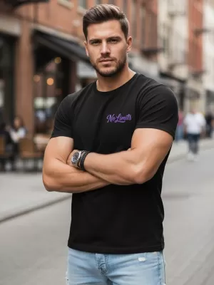 Herren-T-Shirt DSTREET NX0134R-BK SCHWARZ