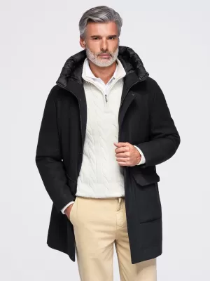 Herrenparka OMBRE OM-COWC-0161 SCHWARZ