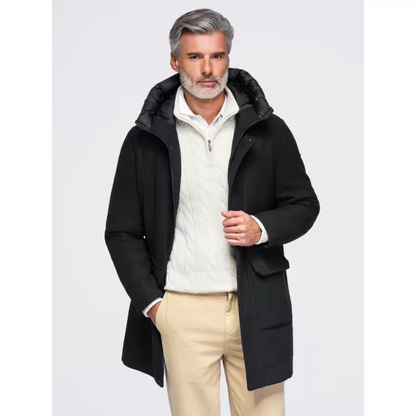  Herrenparka OMBRE OM-COWC-0161 SCHWARZ 