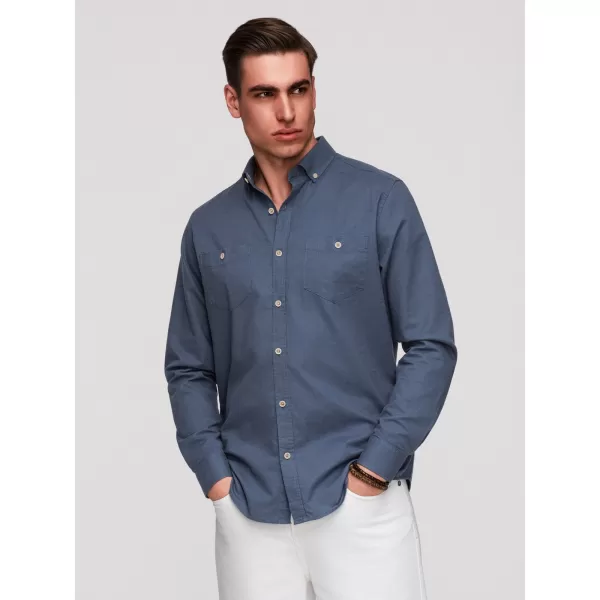  Herrenhemd OMBRE OM-SHCS-0134 BLAU 