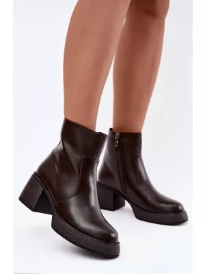 Damen-Stiefeletten D&A CR62-3369 DUNKELBRAUN