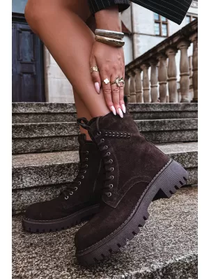 Damen-Stiefeletten D&A JC62-1035 BRAUN
