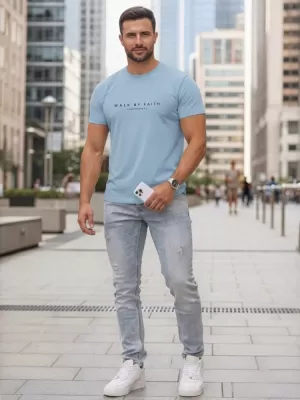 Herren-T-Shirt DSTREET NX5123R-SK HELLBLAU