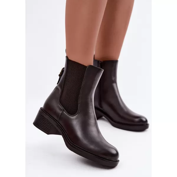  Damen-Stiefeletten SERGIO LEONE BT-04 DUNKELBRAUN 
