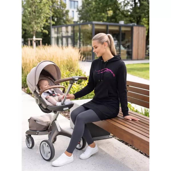  Erweitertes Damen-Sweatshirt ALTISPORT ALW001419 SCHWARZ ROSA 