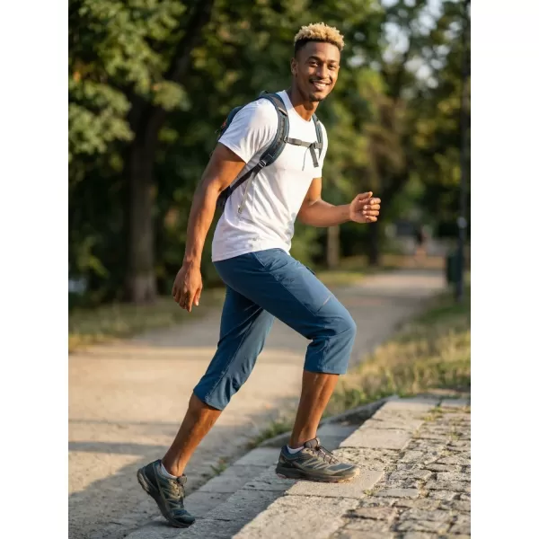  Caprihose für Herren ALPINE PRO WEDER 2 BLAUGRÜNER FLÜGEL 