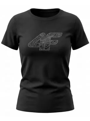 Damen-T-Shirt 4F WMM00TTSHF3309 TIEFSCHWARZ
