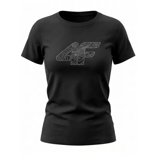  Damen-T-Shirt 4F WMM00TTSHF3309 TIEFSCHWARZ 