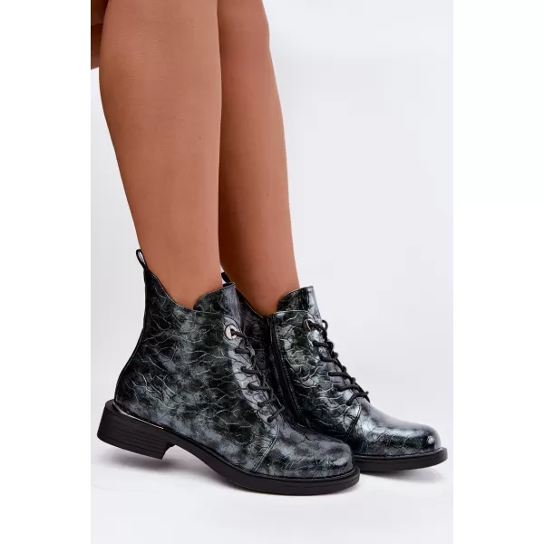  Damen-Stiefeletten S.BARSKI HY62-8140 GRÜN 