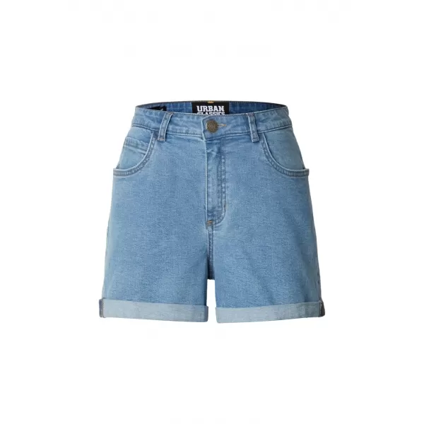  Damen-Shorts URBAN CLASSICS TB8371 HELLBLAU GEWASCHEN 