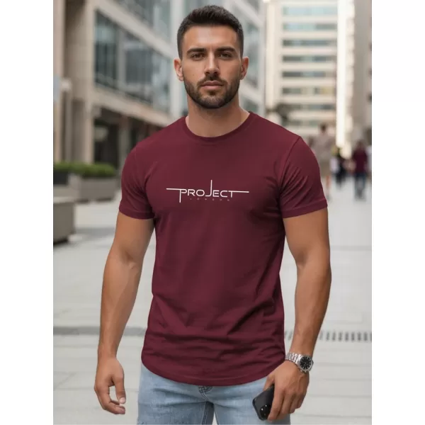  Herren-T-Shirt DSTREET NX5127R-BU BURGUND 