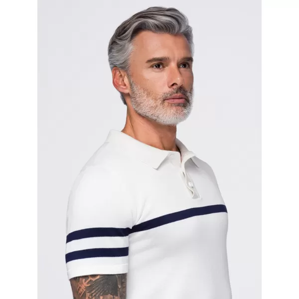  Herren-Poloshirt OMBRE OM-POSS-0177 WEIß 