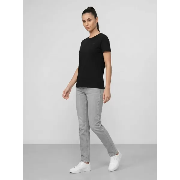  Damen-T-Shirt 4F WAW25TTSHF2350 TIEFSCHWARZ 
