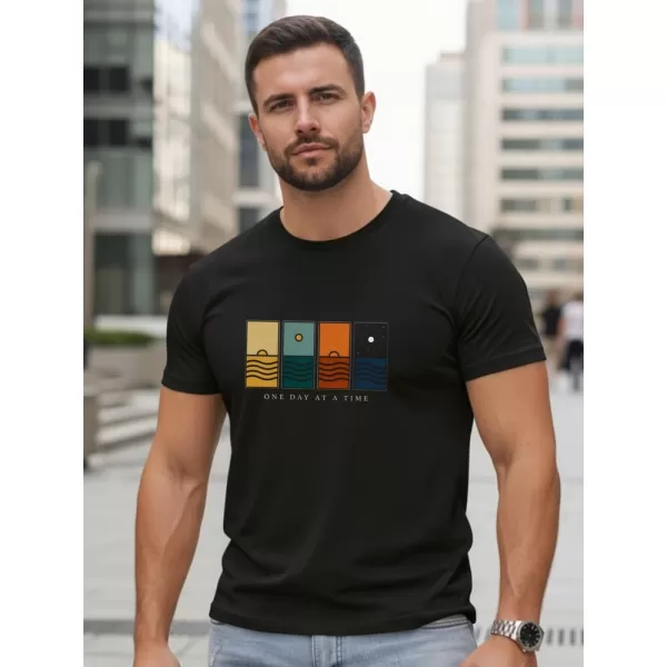  Herren-T-Shirt DSTREET NX5103R-BK SCHWARZ 