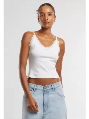 Damen-Tanktop URBAN CLASSICS TB7514A HELLOLIV/CREMEWEIß