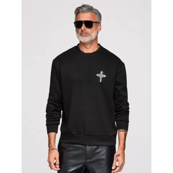  Herren-Sweatshirt OMBRE OM-SSNZ-0271 SCHWARZ 